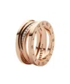 Bvlgari Rose Gold And Diamond B. Zero1 One-band Ring In Yellow