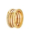 Bvlgari Yellow Gold And Diamond B. Zero1 Three-band Ring In Yellow