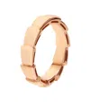 Bvlgari Rose Gold Serpenti Viper Wedding Band In Yellow