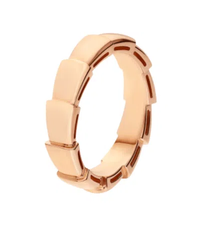 Bvlgari Rose Gold Serpenti Viper Wedding Band In Yellow