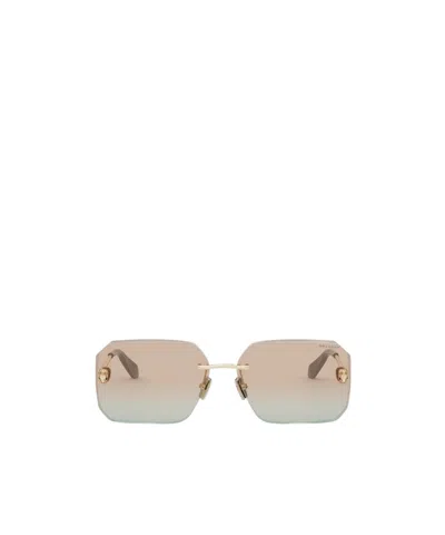 Bvlgari Logo Sunglasses In Nude