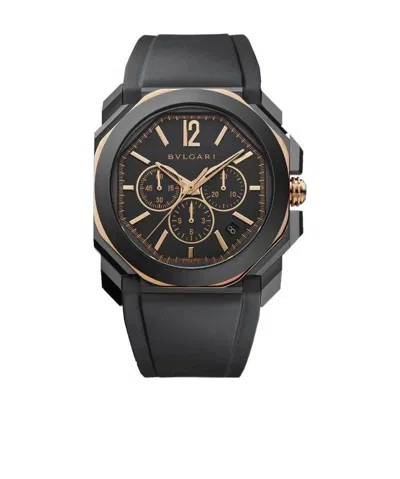 Bvlgari Logo Watch In Black