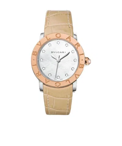 Bvlgari Logo Watch In Nude
