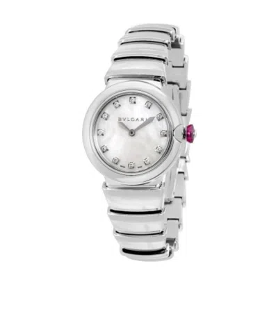 Bvlgari Logo Watch In White