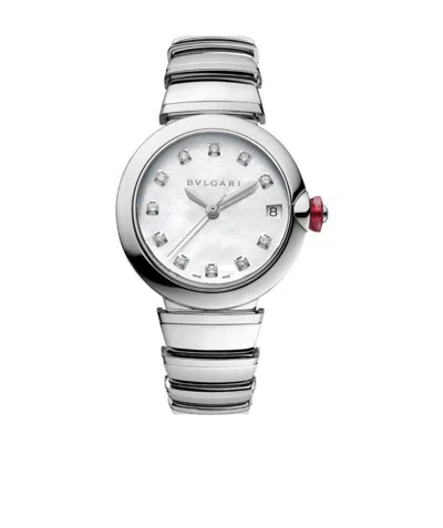 Bvlgari Logo Watch In White