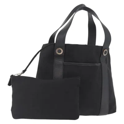 Pre-owned Bvlgari Logomania Canvas Black Canvas Tote Bag Bag ()