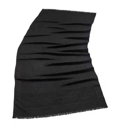 Bvlgari Logomania Lettere Maxi Print Scarf In Black