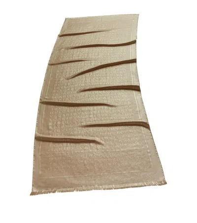 Bvlgari Logomania Lettere Maxi Scarf In Brown