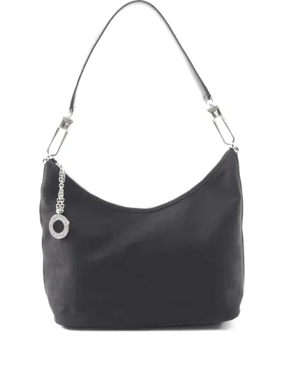 Pre-owned Bvlgari Logomania Shoulder Bag In Black