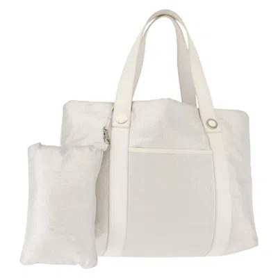 Pre-owned Bvlgari Logomania Tote Bag Canvas Silver Canvas Tote Bag Bag ()