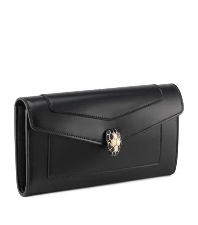 Bvlgari Long Serpenti Forever Wallet In Black