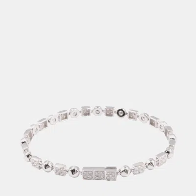 Pre-owned Bvlgari Lucia 18k White Gold Diamond Bracelet