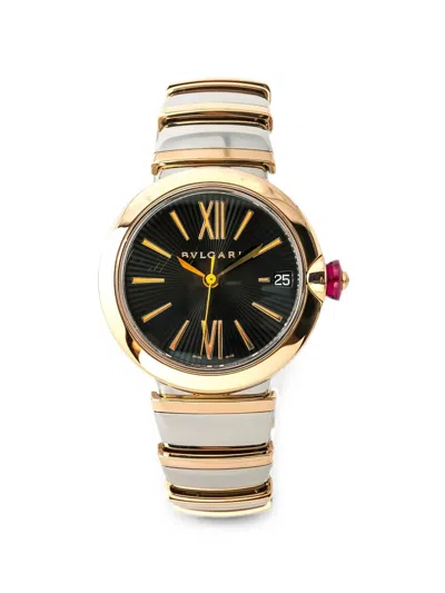 Pre-owned Bvlgari Lvcea 33mm Watch In Black