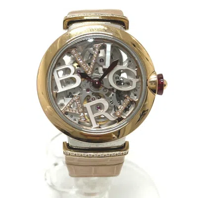 Pre-owned Bvlgari Lvcea Pink Stainless Steel Wristwatch () In Gold
