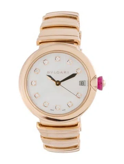 Pre-owned Bvlgari Lvcea Watch, 33mm In Multi