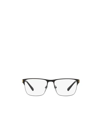 Bvlgari Matte Black / Gold Square Flat Mirror In White