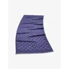 Bvlgari Womens Blue Maxi Calla Silk Stole Scarf In Blue