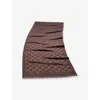 Bvlgari Womens Brown Maxi Calla Silk Stole Scarf In Brown