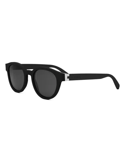 Bvlgari Men's Aluminium 51mm Round Sunglasses In Pattern