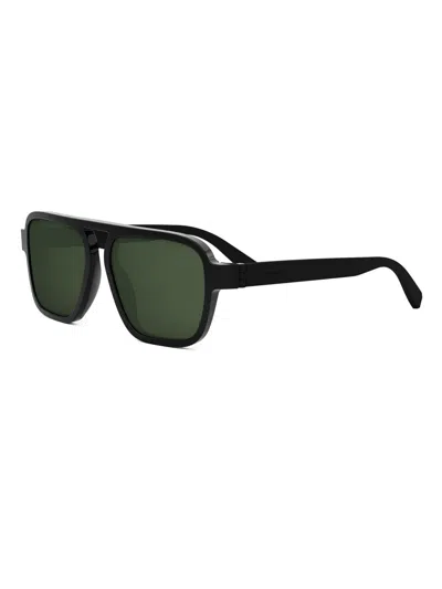 Bvlgari Men's Aluminium 56mm Tortoiseshell Square Sunglasses In Black
