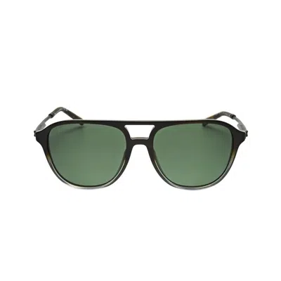 Bvlgari Men's Black Aviator Sunglasses 0bv7038-501/48-4 In Green