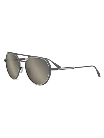 Bvlgari Octo Geometric Sunglasses In Matte Light Ruthe