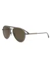 Bvlgari Octo Pilot Sunglasses In Light Ruthenium Brown