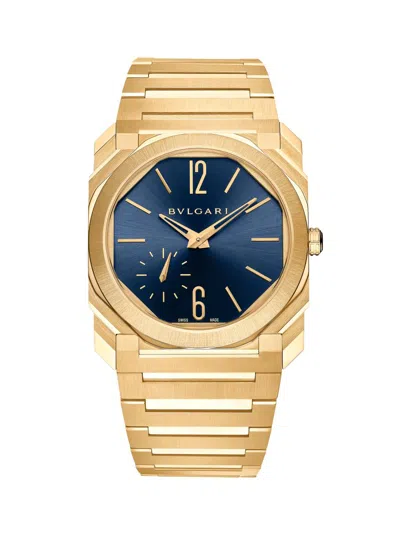 Bvlgari Men's Octo Finissimo 18k Yellow Gold Bracelet Watch/40mm In Pink