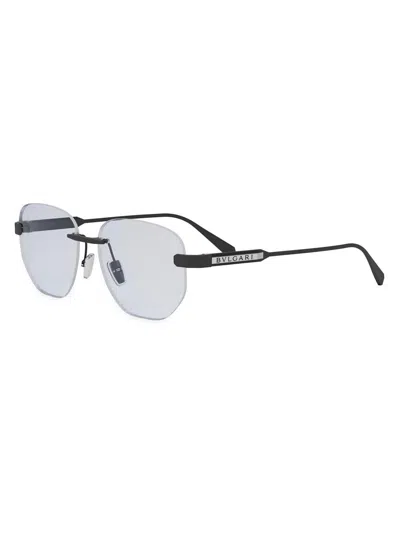 Bvlgari Men's Octo Finissimo Geometric Eyeglasses In Black