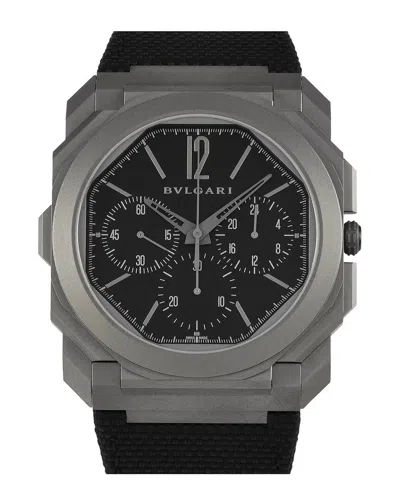 Bvlgari Men's Octo Finissimo Watch (authentic ) In Black