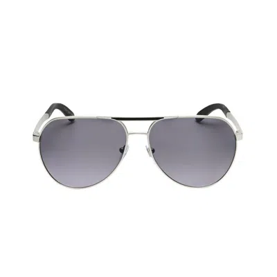 Bvlgari Men's Silver Tone Round Sunglasses 0bv5055k-200781-2 In Gray