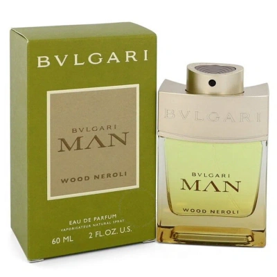 Bvlgari Men's Wood Neroli Edp Spray 2 oz (60 Ml) In Amber / Orange / White