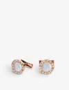 Bvlgari Mens Pink 18ct Rose-gold And Mother-of-pearl Cufflinks In Pink