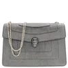 Bvlgari Metallic Grey Serpenti Forever Shoulder Bag