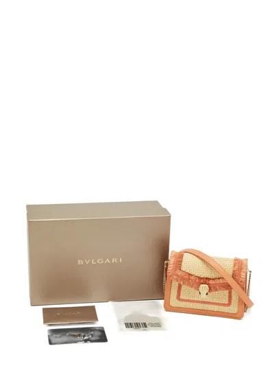 Pre-owned Bvlgari Mini Serpenti Forever Bag In Neutral