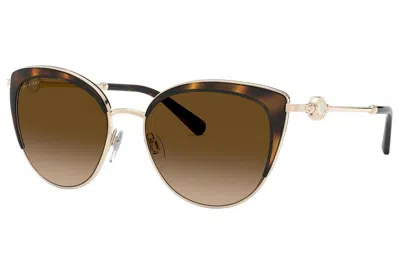 Pre-owned Bvlgari Miu Miu Mu 53ys Rose Gold/dark Blue (zvf1/v1) Sunglasses In Brown