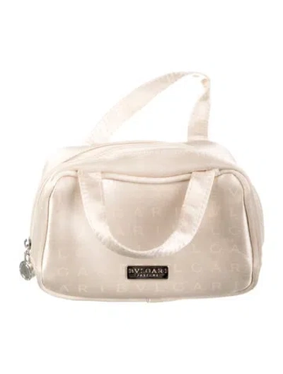 Pre-owned Bvlgari Neutral Patterned Cosmetic Bag