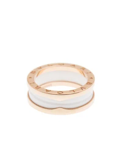 Bvlgari New Bulgari Bulgari Ring An855964 18kt Rose Gold White In Yellow