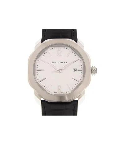 Bvlgari New Octo Roma Series Black Watches In Pink