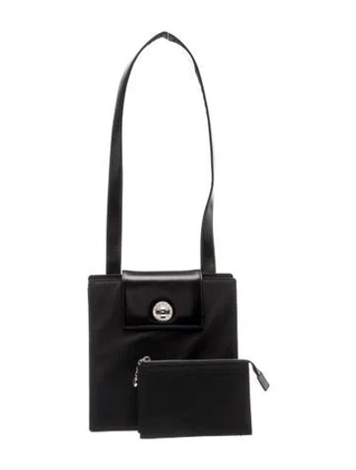 Pre-owned Bvlgari Nylon Shoulder Bag In Black