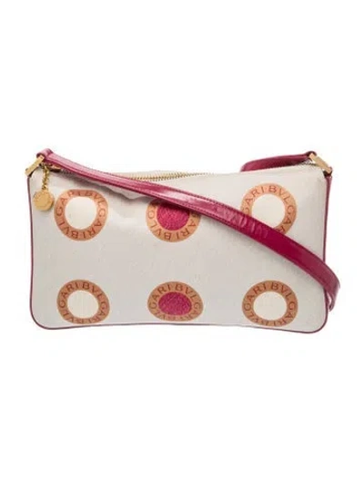 Pre-owned Bvlgari Nylon Shoulder Bag In Neutral