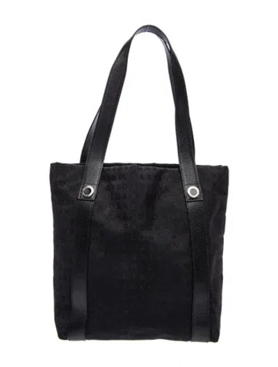 Pre-owned Bvlgari Nylon Tote In Blue
