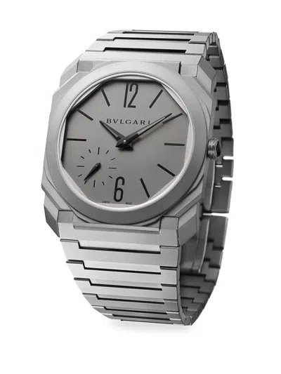 Bvlgari Octo Finissimo Titanium Bracelet Watch In Metallic