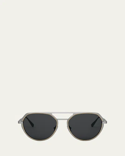 Bvlgari Octo Geometric Sunglasses In Black