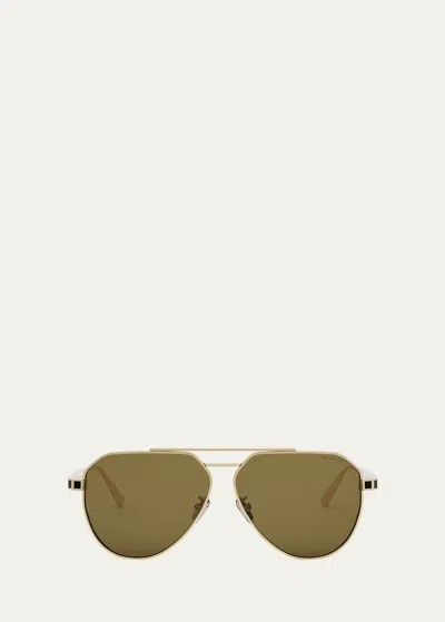 Bvlgari Octo Pilot Sunglasses In Gold