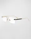 Bvlgari Octo Rectangular Eyeglasses In Gold