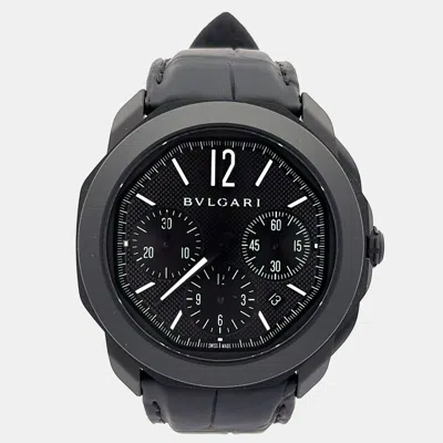 Pre-owned Bvlgari Octo Roma 103932 Automatic Black Stainless Steel Men's Wristwatch 42 Mm