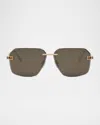Bvlgari Octo Roma Sunglasses In Gold Brown