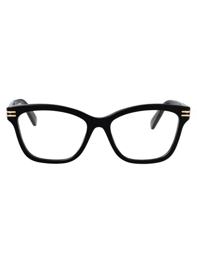 Bvlgari Bulgari Cat-eye Frame Glasses In 001 Shiny Black