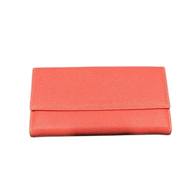 Pre-owned Bvlgari Orange Long Wallet (bi-fold) ()